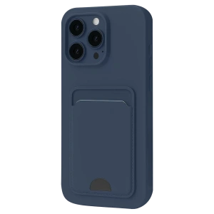 USLUCAN ALIŞVERİŞ Apple iPhone 16 Pro Max Kılıf Kelvin Kartvizitli Silikon - Lacivert