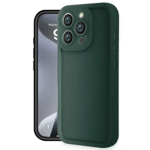 USLUCAN ALIŞVERİŞ Apple iPhone 16 Pro Max Kılıf Viera Silikon - Koyu Yeşil