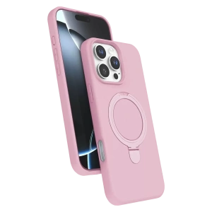 USLUCAN ALIŞVERİŞ Apple iPhone 16 Pro Max Regal Magsafe Standlı Kapak - Açık Pembe