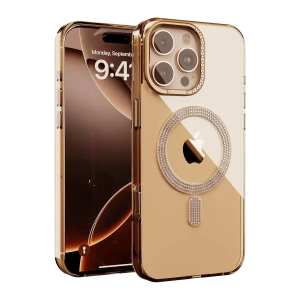 USLUCAN ALIŞVERİŞ Apple iPhone 16 Pro Max Tash Diamond Magsafe Kapak - Gold
