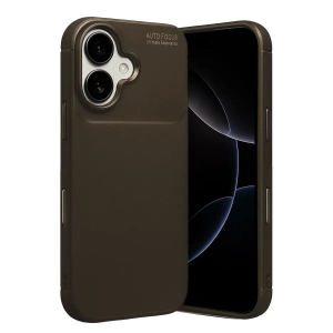 USLUCAN ALIŞVERİŞ Apple iPhone 17 Auto Focus Karbon Kapak - Kahverengi