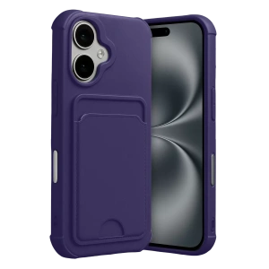 USLUCAN ALIŞVERİŞ Apple iPhone 17 Kelvin Kartvizitli Silikon - Derin Mor