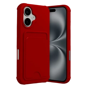 USLUCAN ALIŞVERİŞ Apple iPhone 17 Kelvin Kartvizitli Silikon - Kırmızı