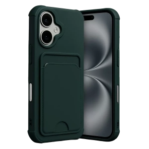 USLUCAN ALIŞVERİŞ Apple iPhone 17 Kelvin Kartvizitli Silikon - Koyu Yeşil