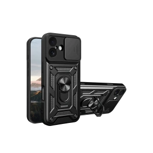 USLUCAN ALIŞVERİŞ Apple iPhone 17 Pars Lens Yüzüklü Silikon - Siyah