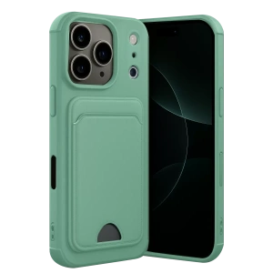 USLUCAN ALIŞVERİŞ Apple iPhone 17 Pro Kelvin Kartvizitli Silikon - Açık Yeşil