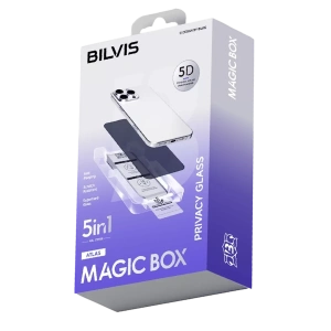 USLUCAN ALIŞVERİŞ Apple iPhone 17 Pro Max Bilvis 5in1 5D Magic Hayalet Cam Ekran Koruyucu - Siyah