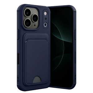USLUCAN ALIŞVERİŞ Apple iPhone 17 Pro Max Kelvin Kartvizitli Silikon - Lacivert