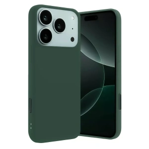 USLUCAN ALIŞVERİŞ Apple iPhone 17 Pro Nano içi Kadife Silikon - Koyu Yeşil