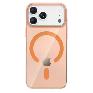 USLUCAN ALIŞVERİŞ Apple iPhone 17 Pro PC Blank Magsafe Kapak - Turuncu