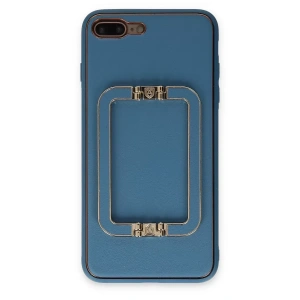 USLUCAN ALIŞVERİŞ Apple iPhone 7 Plus Kılıf Coco Elit Kapak - Mavi