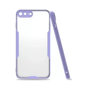 USLUCAN ALIŞVERİŞ Apple iPhone 7 Plus Kılıf Platin Silikon - Lila
