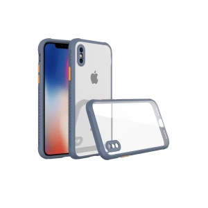 USLUCAN ALIŞVERİŞ Apple iPhone XS Max Kılıf Miami Şeffaf Silikon - Gri