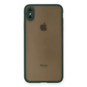 USLUCAN ALIŞVERİŞ Apple iPhone XS Max Kılıf Montreal Silikon Kapak - Yeşil