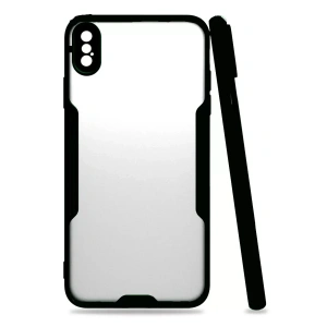 USLUCAN ALIŞVERİŞ Apple iPhone XS Max Kılıf Platin Silikon - Siyah