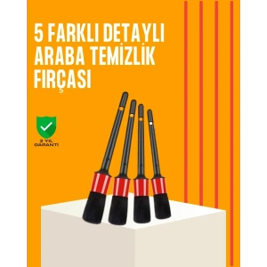 USLUCAN ALIŞVERİŞ Araba Temizliği İçin 5 Parça Fırça Takımı