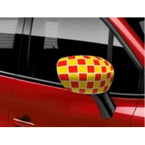 USLUCAN ALIŞVERİŞ Araç Ayna Kılıfı 2 Adet - Sarı Kırmızı