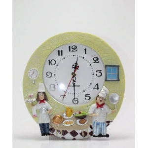 USLUCAN ALIŞVERİŞ Aşçı Tasarımlı Polyester Duvar Saati Model 5