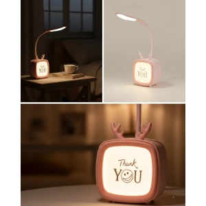 USLUCAN ALIŞVERİŞ Ayarlanabilir LED Masa Lambası Şarjlı Modern Aydınlatma