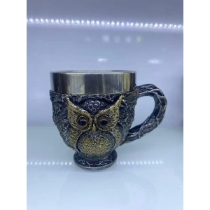 USLUCAN ALIŞVERİŞ Baykuş Çelik Kupa Bardak Kod 6931