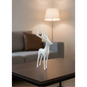 USLUCAN ALIŞVERİŞ Beyaz Dekoratif Geyik Figürü Şık Ev Aksesuarı