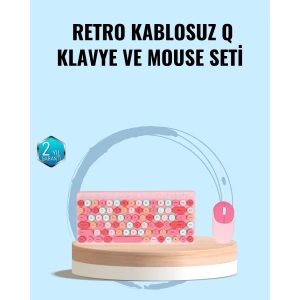 USLUCAN ALIŞVERİŞ Bluetooth Klavye ve Mouse Kombinasyonu – USB Alıcılı, Kompakt, Uzun Ömürlü