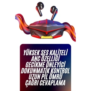 USLUCAN ALIŞVERİŞ Bluetooth Kulaklık HD Ses Kaliteli Işıklı Metal Kasa Ios Android Uyumlu Mikrofonlu