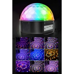 USLUCAN ALIŞVERİŞ Bluetooth ve Uzaktan Kumandalı Çok Renkli Masaüstü Disko Topu