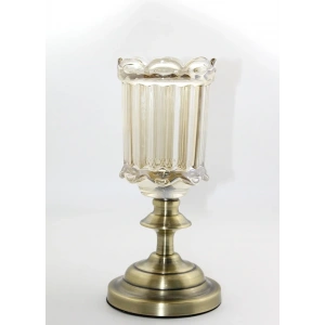 USLUCAN ALIŞVERİŞ Cam Şamdan Tekli Model 5