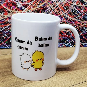 USLUCAN ALIŞVERİŞ Canım Da Canım Balım Da Balım Tasarımlı Kupa Bardak