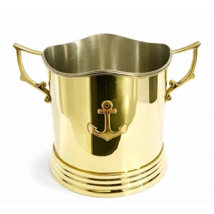 USLUCAN ALIŞVERİŞ Çapa Desenli Pirinç Buz Kovası