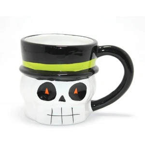 USLUCAN ALIŞVERİŞ Centilmen İskelet 3D Kabartmalı Kupa Bardak