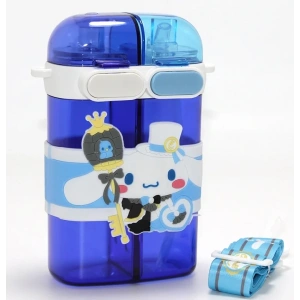 USLUCAN ALIŞVERİŞ Cinnamoroll Figürlü Çift Bölmeli Pipetli Suluk