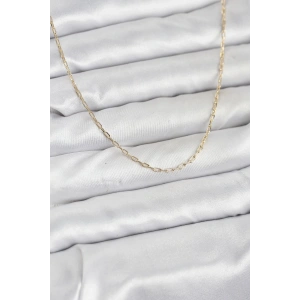 USLUCAN ALIŞVERİŞ CM 14K Gold Renk Ataç Zincir Model 60 cm Kadın Kolye