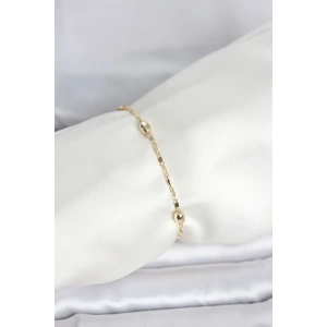 USLUCAN ALIŞVERİŞ CM 14K Gold Renk Damla Topçuk Model Kadın Bileklik