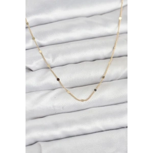 USLUCAN ALIŞVERİŞ CM 14K Gold Renk Ezme Pul Model 60 cm Kadın Kolye