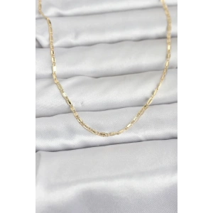 USLUCAN ALIŞVERİŞ CM 14K Gold Renk Lazerli Zincir Model 60 cm Kadın Kolye