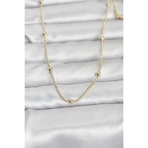 USLUCAN ALIŞVERİŞ CM 14K Gold Renk Top Zincir 60 cm Kadın Kolye