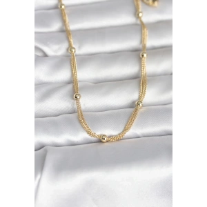 USLUCAN ALIŞVERİŞ CM 14K Gold Renk Topçuk Model 60 cm Kadın Kolye