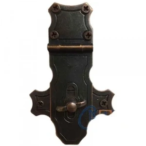 USLUCAN ALIŞVERİŞ Dekoratif Anahtarlı Sandık Askısı - 40x65mm, Oksit, 1 Adet