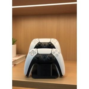 USLUCAN ALIŞVERİŞ Dekoratif Siyah İkili Gamepad Standı 7x18 cm