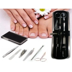 USLUCAN ALIŞVERİŞ Deri Çantalı 6 Parça Manikür Seti