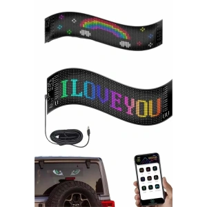 USLUCAN ALIŞVERİŞ Digital Araba Yazısı Ekran Matrix En Büyük Boy Matrix LED Panel 19*96 pıxel