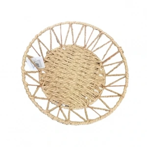 USLUCAN ALIŞVERİŞ Doğal Örgü Yuvarlak Sepet