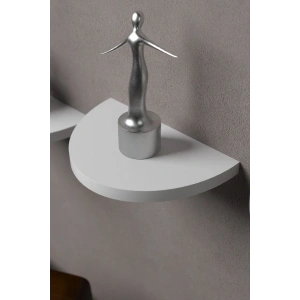 USLUCAN ALIŞVERİŞ Duvar Rafı Dekoratif 3 Adet Çiçeklik Oval Beyaz