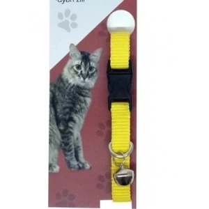 USLUCAN ALIŞVERİŞ Elastik Ayarlanabilir Çıngıraklı Kedi Tasması