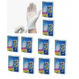 USLUCAN ALIŞVERİŞ Eldiven Latex Eldiven Muayene Eldiveni M/L 60 Adet