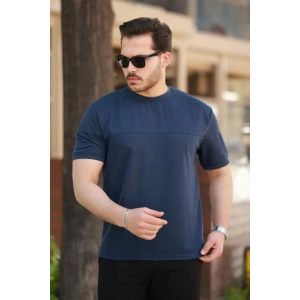 USLUCAN ALIŞVERİŞ Erkek Oversize Bisiklet Yaka Kısa Kollu T-shirt