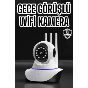 USLUCAN ALIŞVERİŞ Ev Kamerası Wifi Kamerası Video Kayıt Çift Yönlü Hareket Sensörü Bebek