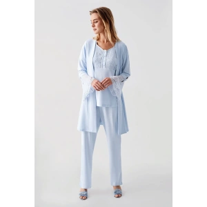 USLUCAN ALIŞVERİŞ Freshness 322 Kadın Sabahlıklı Pijama Takımı